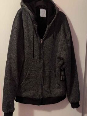 Men's Dark Gray Marx & Dutch Zip-Up Hooded Jacket